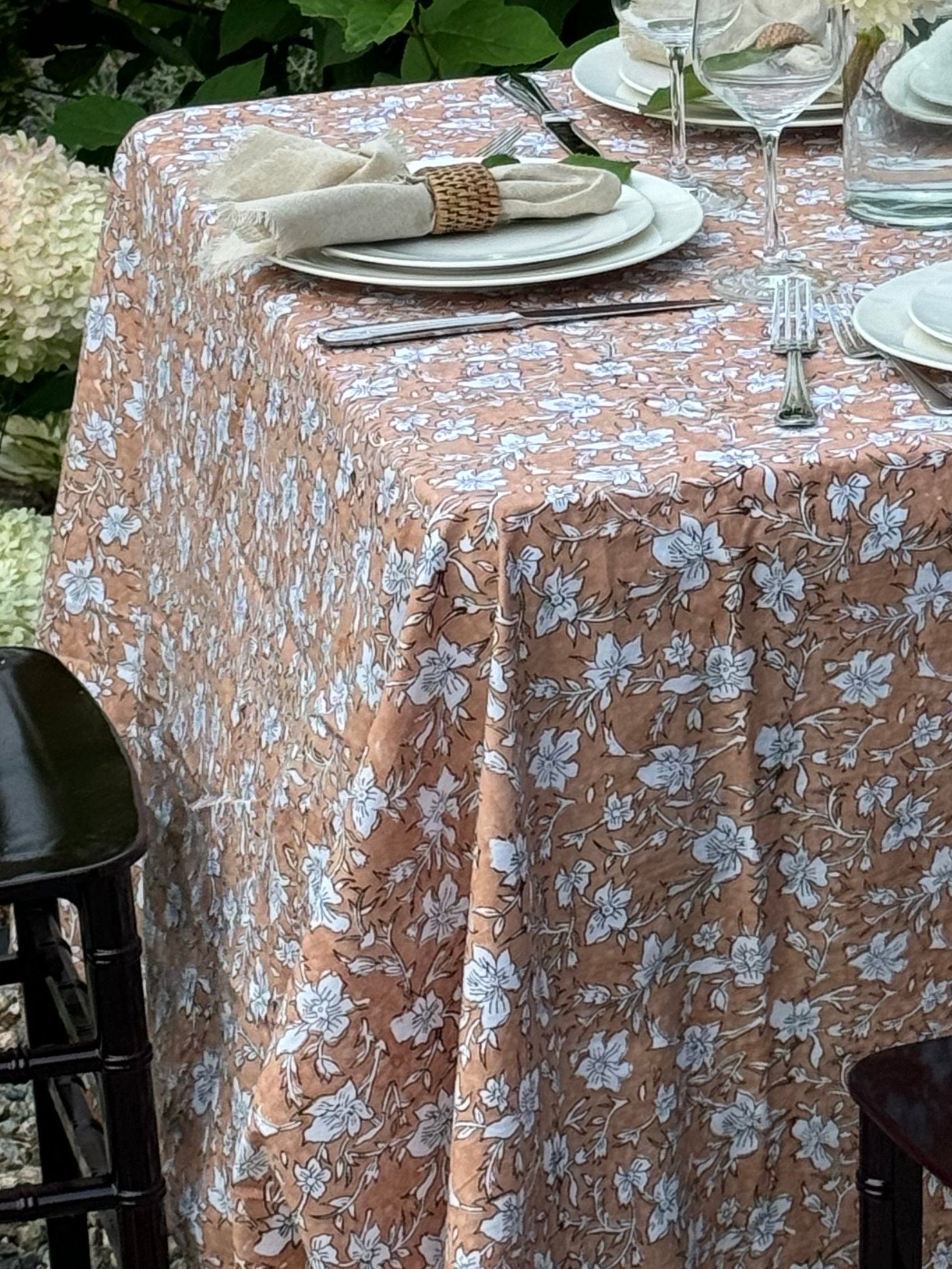 Toffee Flowers Tablecloth