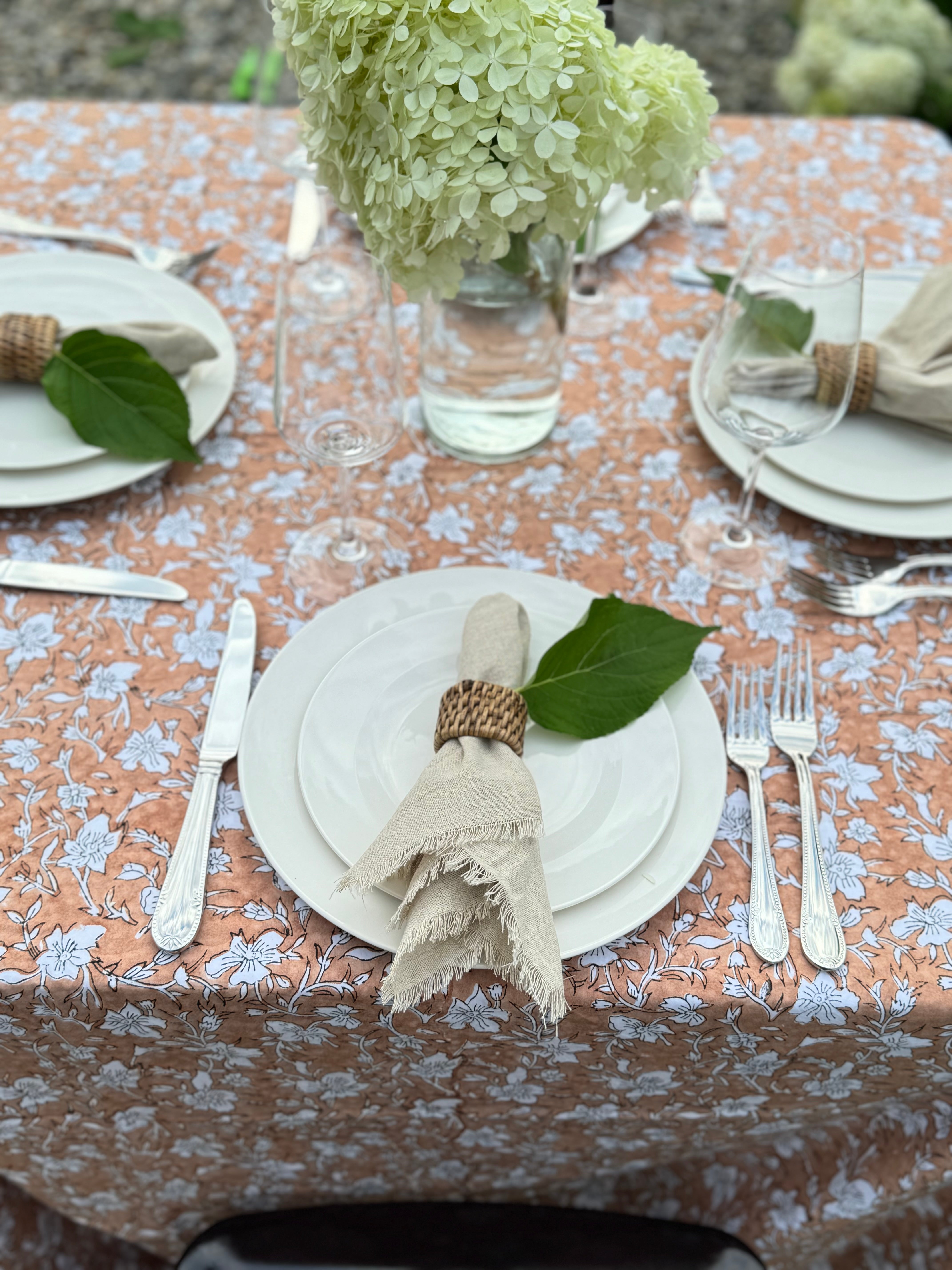 Toffee Flowers Tablecloth